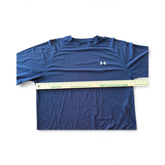 UNDER ARMOUR  Men's Large Dark Blue Long Sleeve Tee - Picture 3 of 6